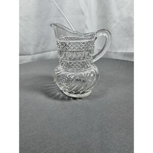 Cut‎ Glass Crystal Pitcher with Swirl and Diamond Pattern